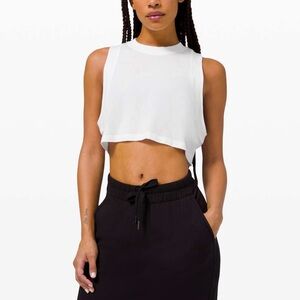 Lululemon White Crop Tank